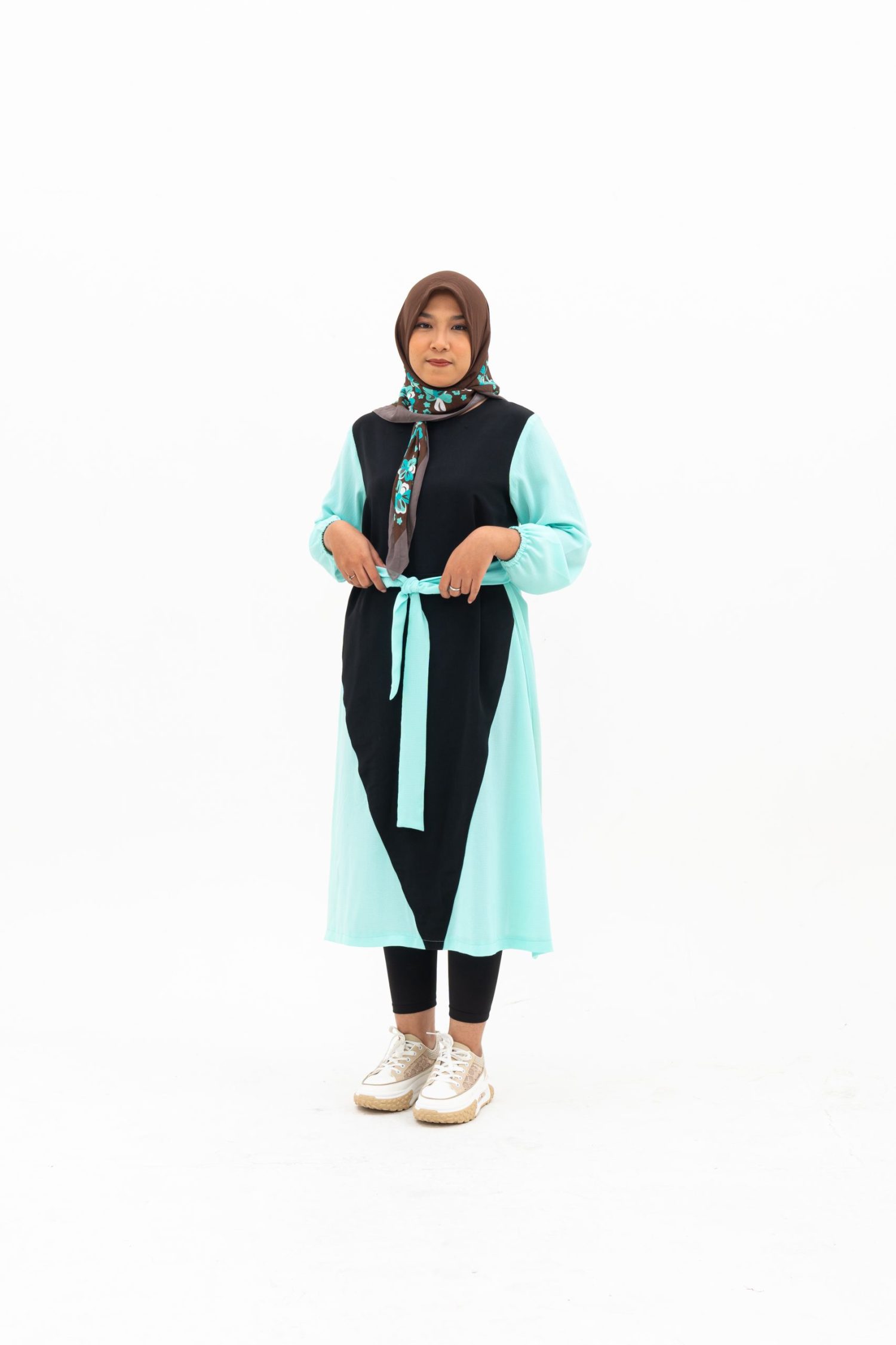 Meike tunic katun emboss green