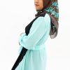 Meike tunic katun emboss green