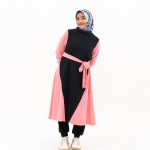 Meike tunic katun emboss pink