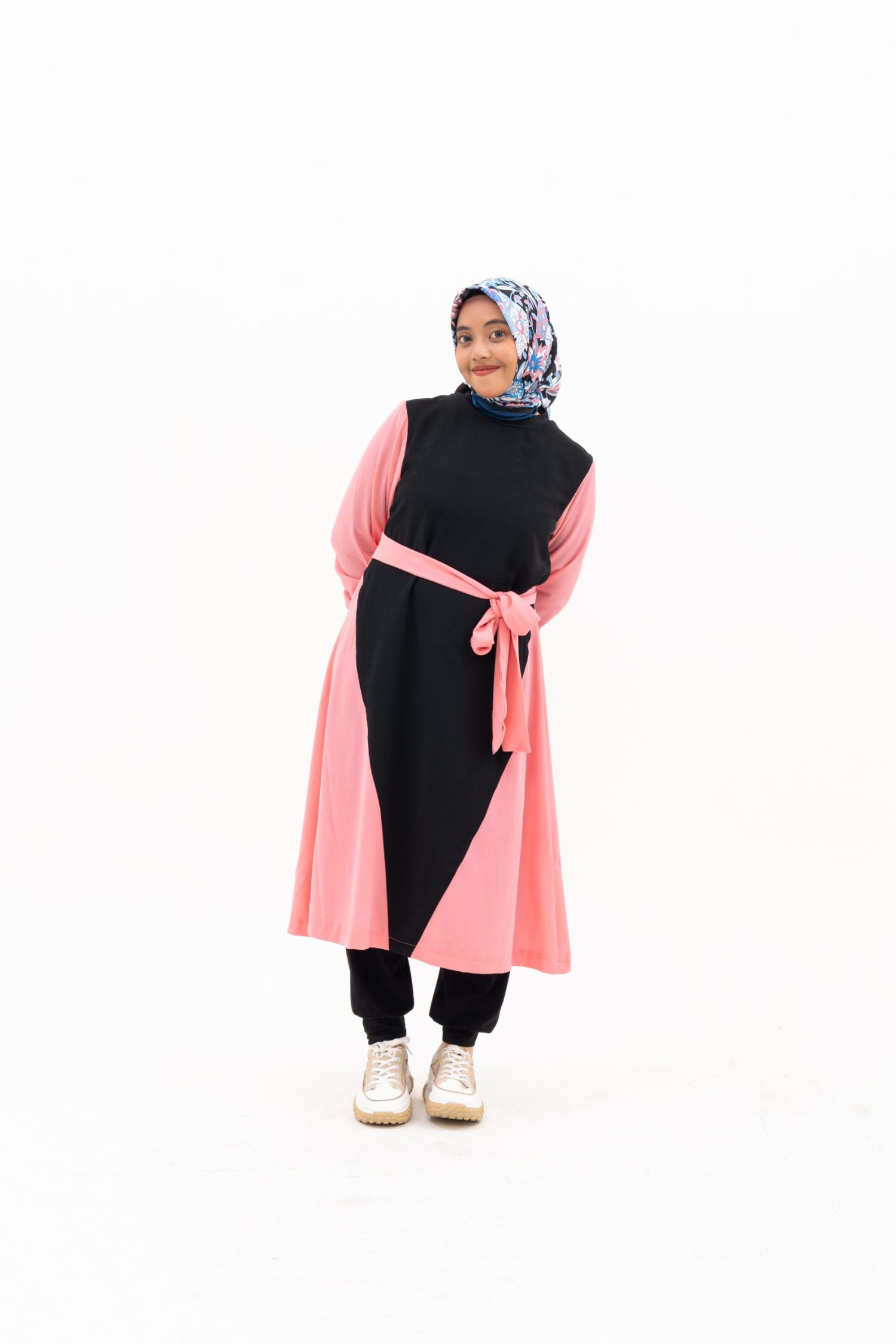 Meike tunic katun emboss pink