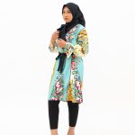 Larisa tunik silk motif bunga printed