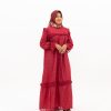 Lily dress maroon material urogiri inner puring MaxMara