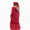 Lily dress maroon material urogiri inner puring MaxMara