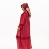 Lily dress maroon material urogiri inner puring MaxMara