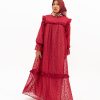 Lily dress maroon material urogiri inner puring MaxMara
