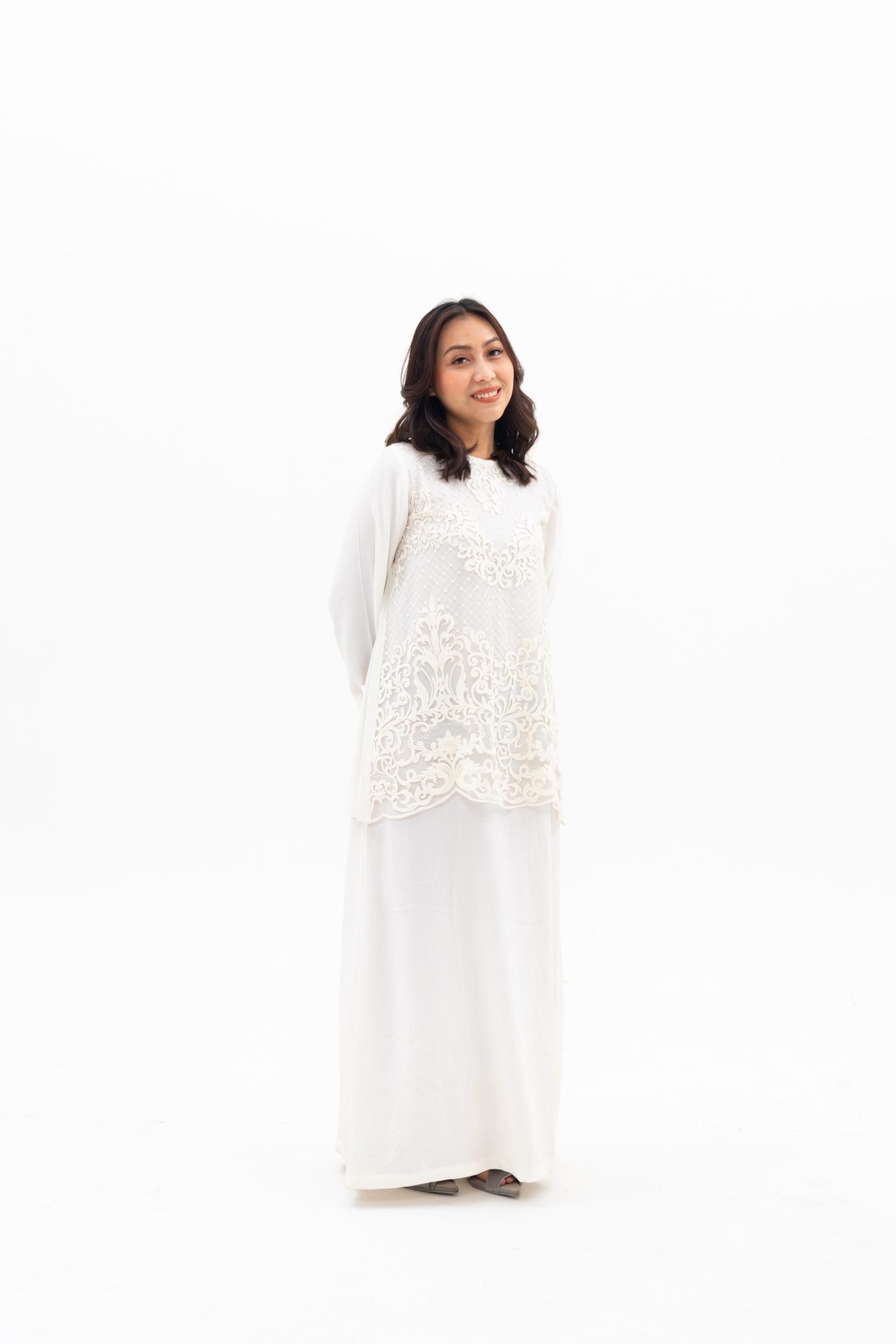 Melati dress material lady zara premium mix brokat
