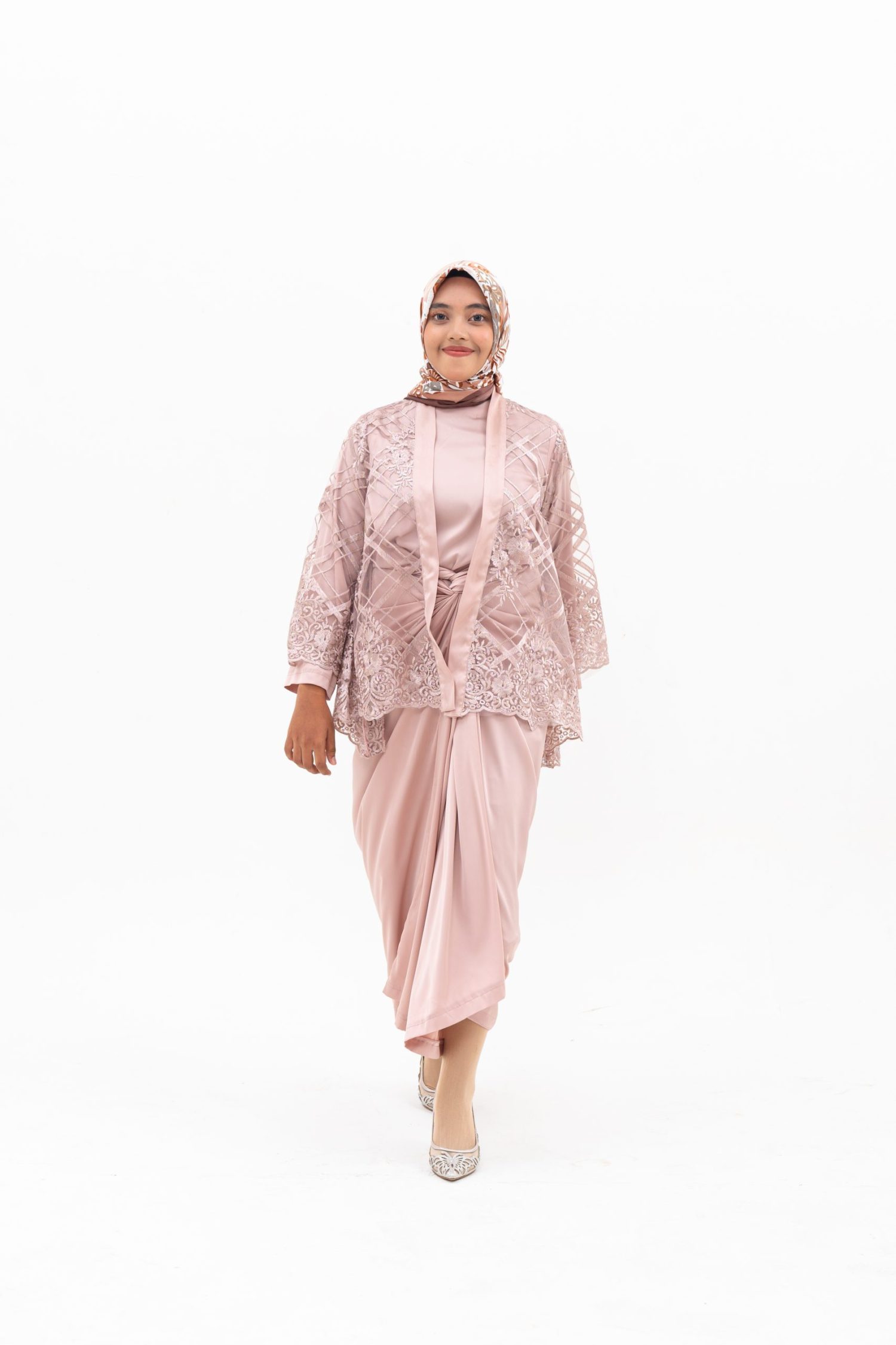 Cempaka lilit dress silk premium lengan panjang