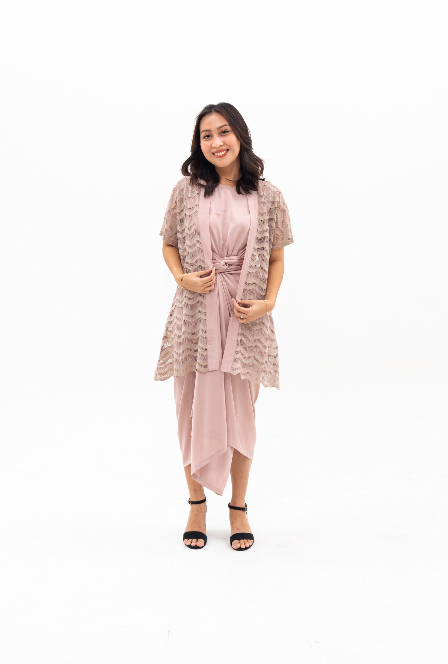 Cempaka Lilit dress material silk kombinasi brokat