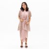 Cempaka Lilit dress material silk kombinasi brokat lengan pendek