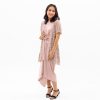Cempaka Lilit dress material silk kombinasi brokat lengan pendek