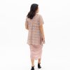 Cempaka Lilit dress material silk kombinasi brokat lengan pendek