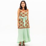 Teratai dress silk mix brokat tanpa lengan