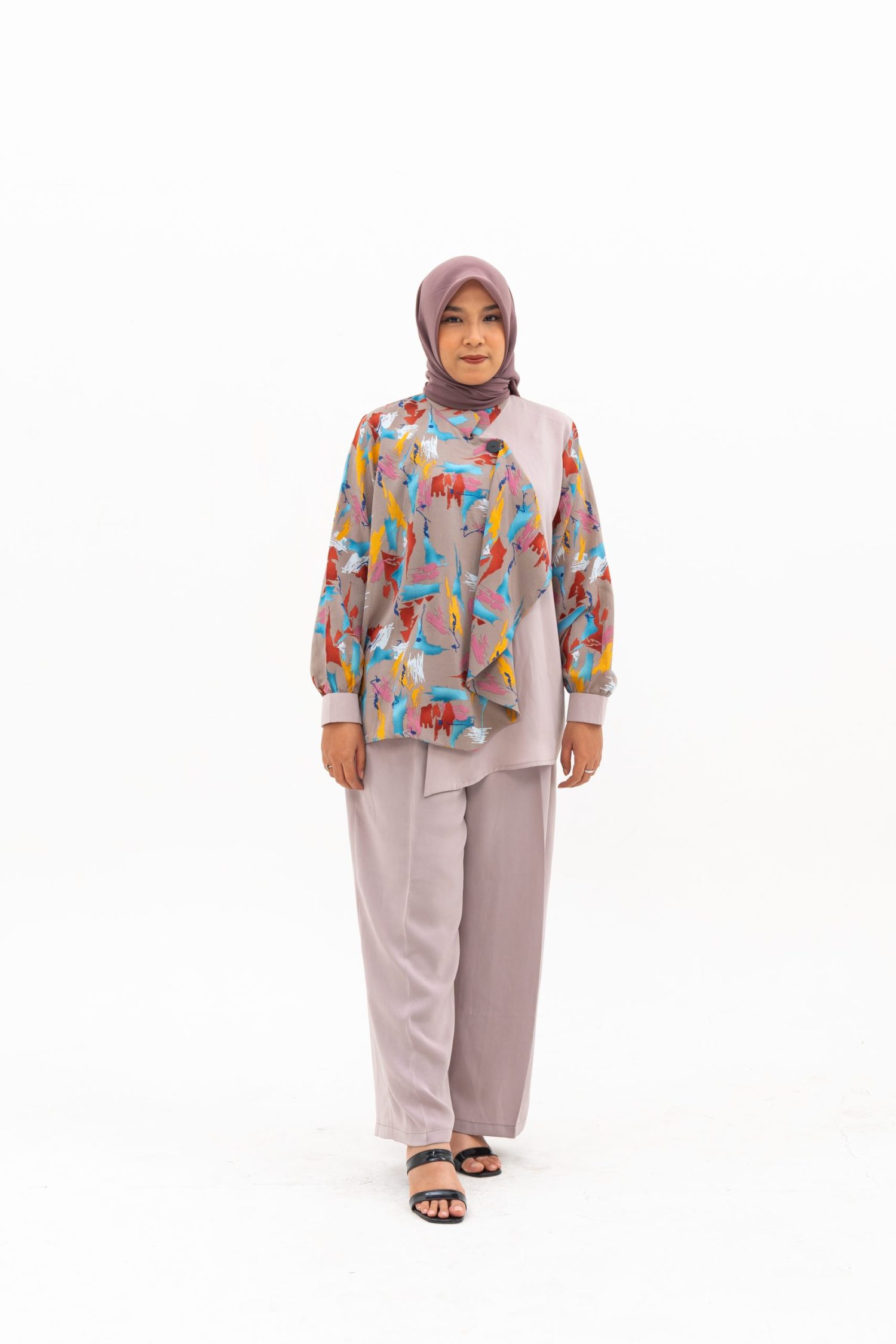 Brenda one set katun emboss kombinasi madam seksi