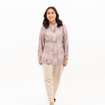 Zora blouse silk motif printed