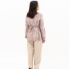 Zora blouse silk motif printed