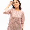 Tulip dress silk kombinasi brokat variasi tile