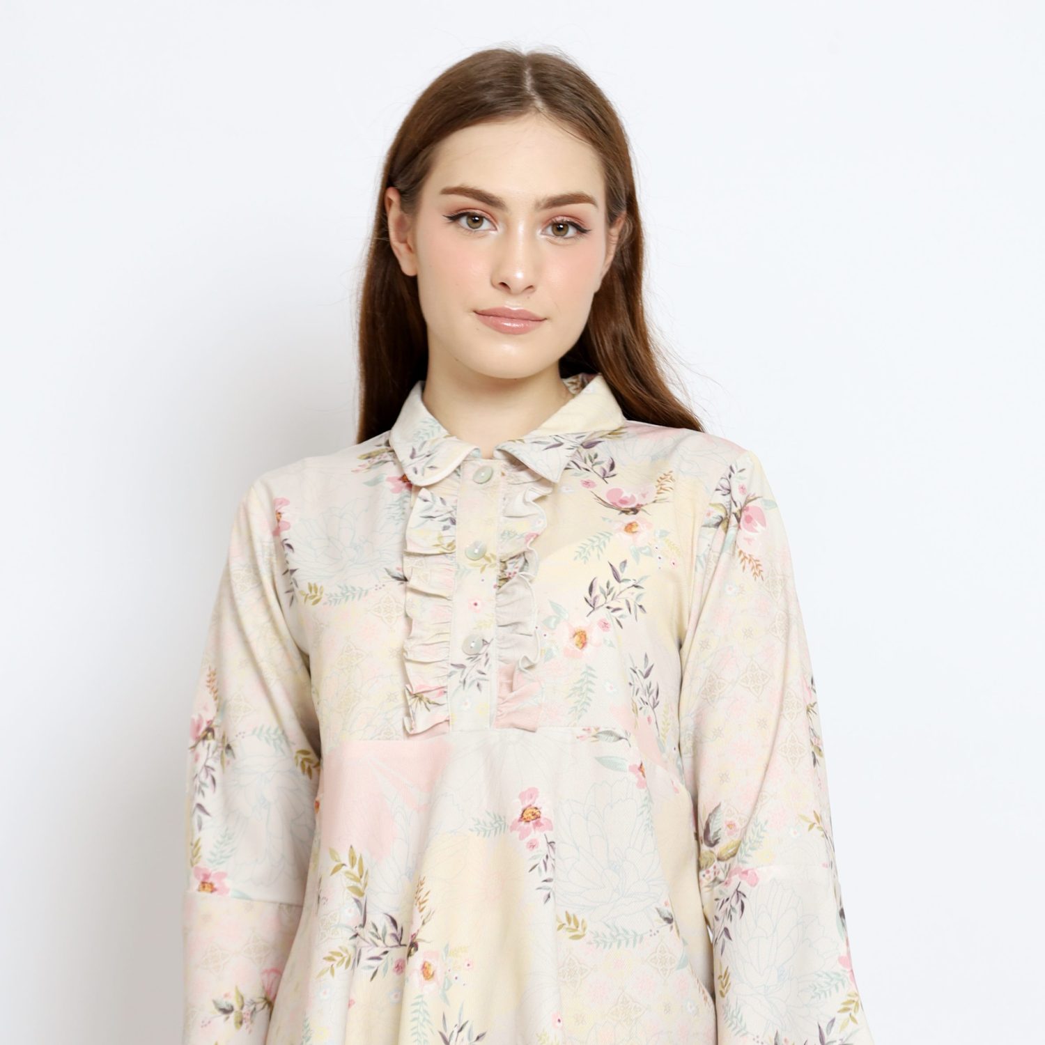 Renata #2 Blouse Monalisa Motif Printed