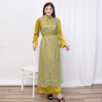 Shannen Dress Satin Old Gold