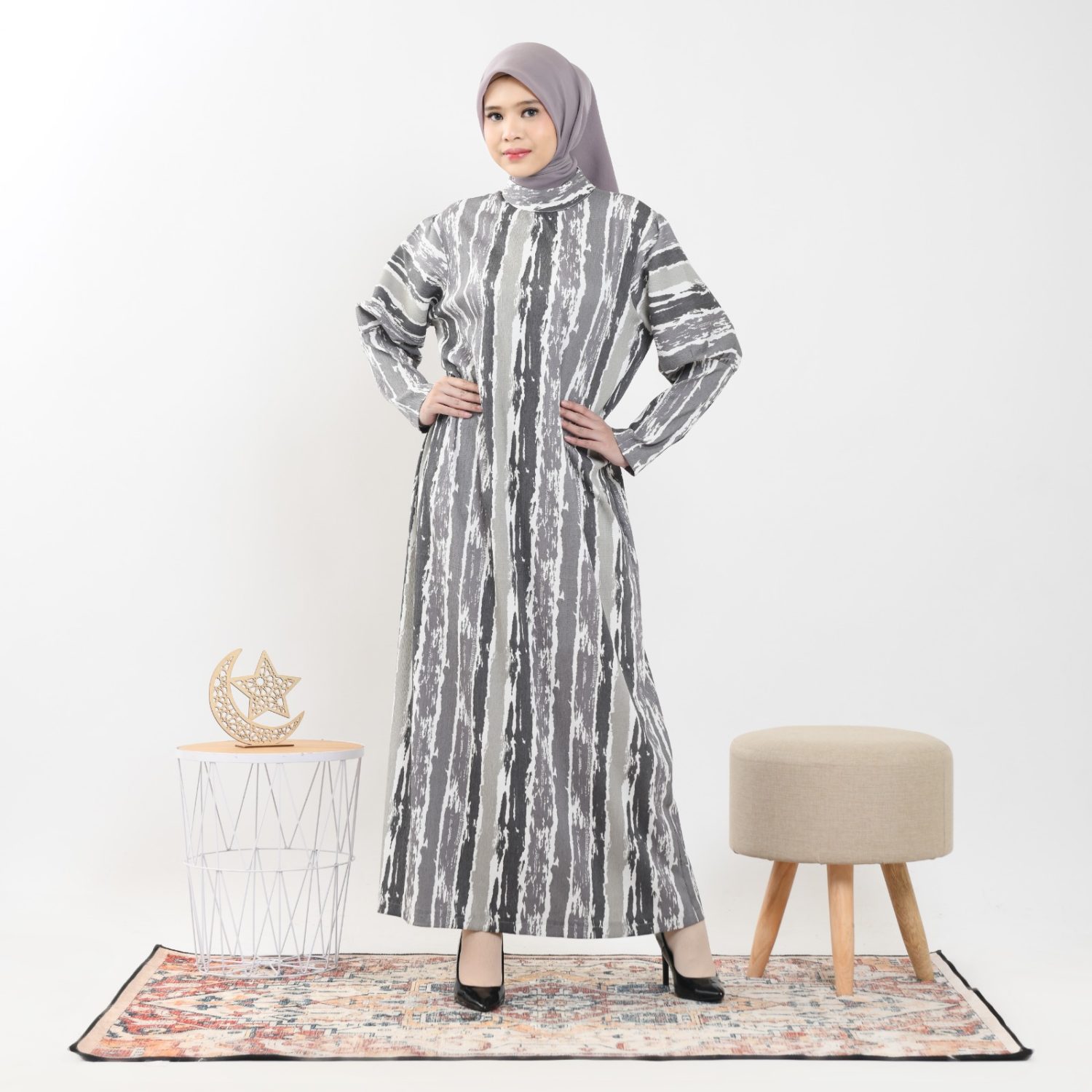 Erina dress crinkle motif