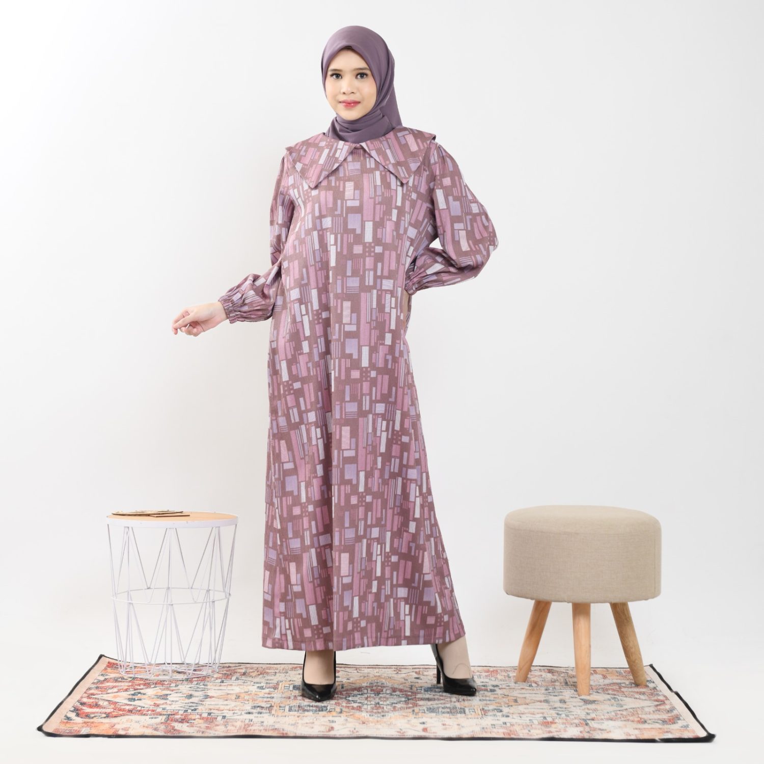 Dress hilyah crinkle motif