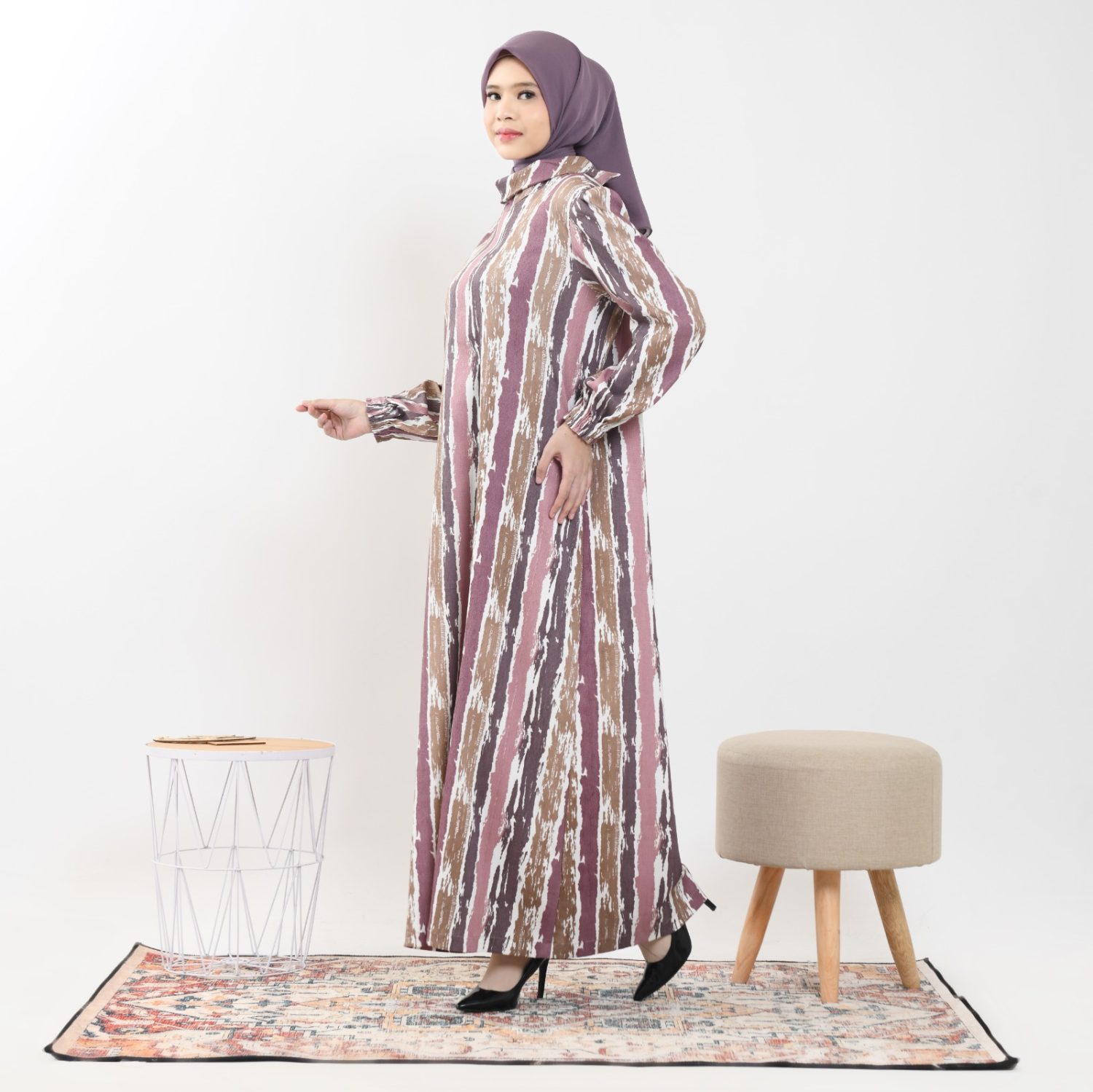 Tharisa dress crinkle motif